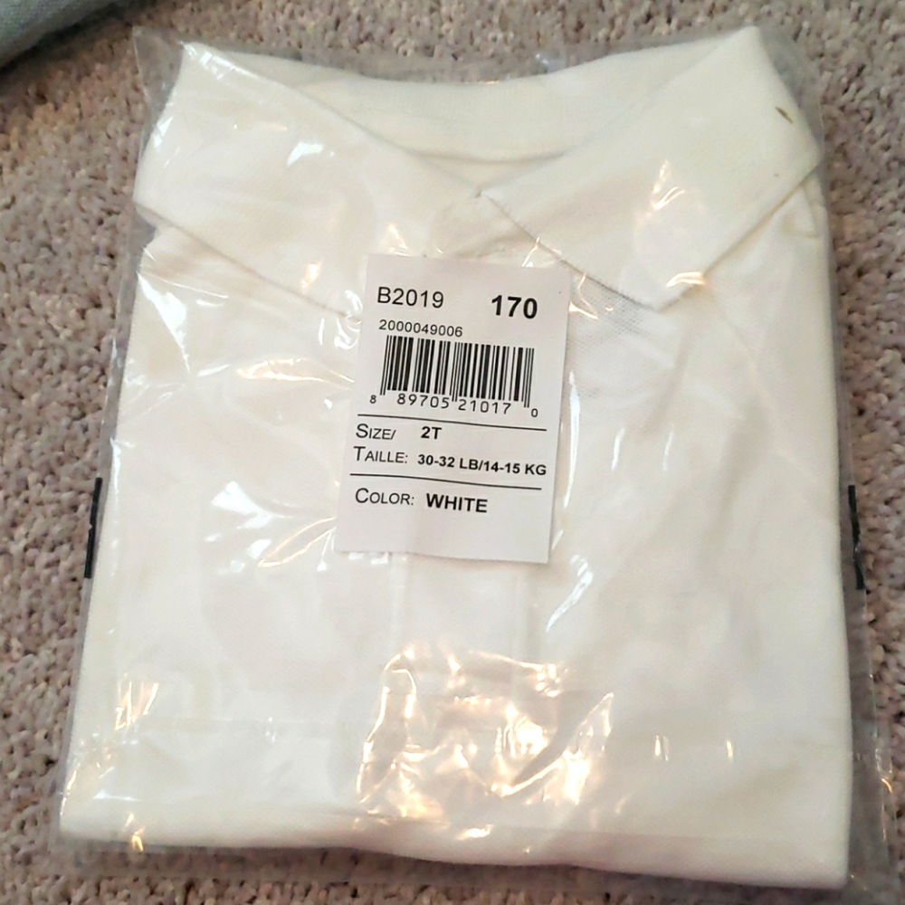 White Uniform Short Sleeve Polo